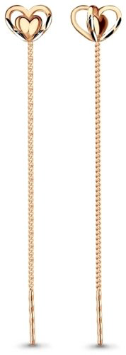 Серьги-цепочки AQUAMARINE 30810.6 вес 1.02 г серебро, без вставок купить,11774