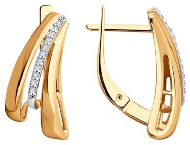 Серьги Diamant 93-220-01745-1 вес 3.48 г серебро, бриллиант купить,58575