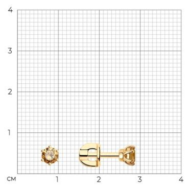 Пусеты Diamant 93-122-01543-2 вес 1.19 г серебро, фианит купить,9234