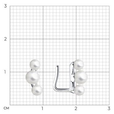 Серьги SOKOLOV 94024747 вес 0.91 г серебро, жемчуг купить,7182