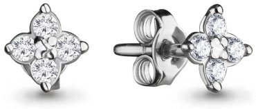 Пусеты AQUAMARINE 48180А вес 0.72 г серебро, фианит купить,NaN