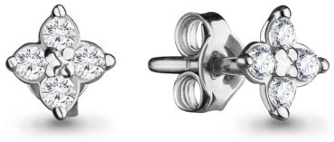 Пусеты AQUAMARINE 48180А вес 0.72 г серебро, фианит купить,NaN