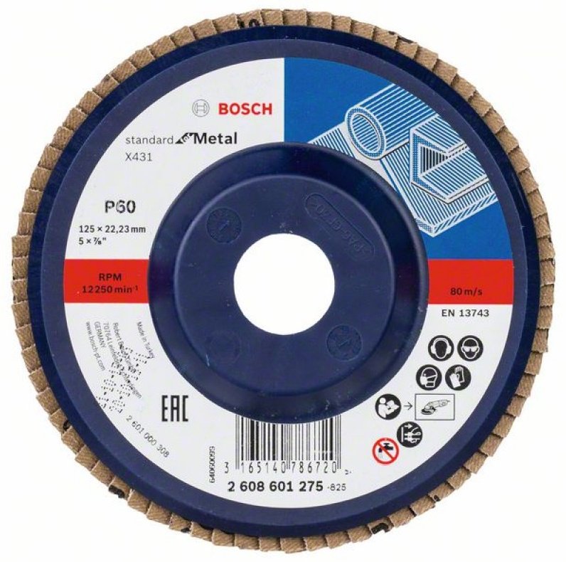Bosch лепестковый диск 2608601275 125x22.2 мм 1 шт