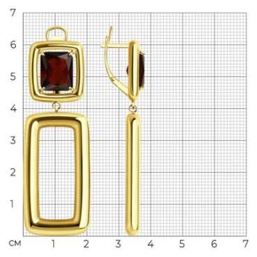 Серьги Diamant 93-321-01698-1 вес 17.6 г серебро, ситалл купить,78699