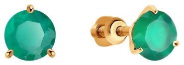 Серьги Diamant 51-322-01699-5 вес 1.41 г золото, агат купить,115683