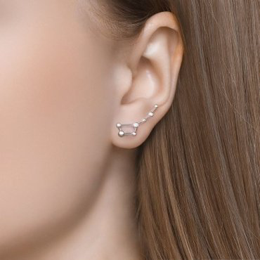 Серьги SOKOLOV 94023791 вес 1.3 г серебро, фианит купить,NaN
