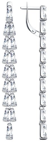 Серьги SOKOLOV 94023761 вес 7.63 г серебро, фианит купить,54455