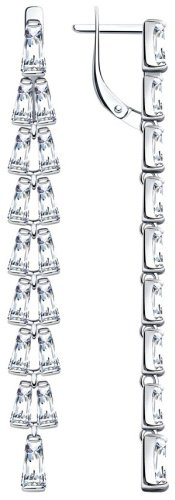 Серьги SOKOLOV 94023761 вес 7.63 г серебро, фианит купить,54455