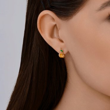 Серьги Diamant 51-120-02813-1_s вес 1.91 г золото, фианит, эмаль купить,167286
