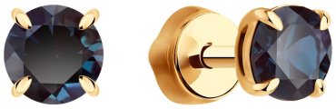 Пусеты SOKOLOV 728947 вес 1.73 г золото, александрит купить,197715