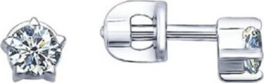 Серьги SOKOLOV 94021687 вес 1.36 г серебро, фианит купить,11286