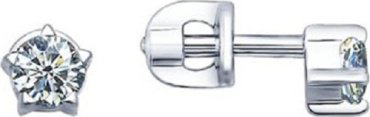 Серьги SOKOLOV 94021687 вес 1.36 г серебро, фианит купить,11286