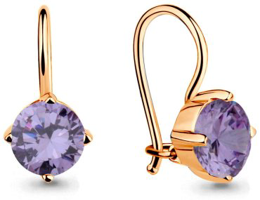 Серьги AQUAMARINE 46071С вес 1.6 г серебро, фианит купить,20315