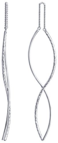 Серьги Diamant 94-120-01036-1_1,84 вес 1.84 г серебро, без вставок купить,12653