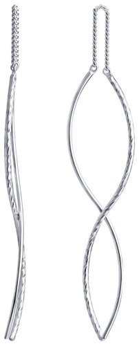 Серьги Diamant 94-120-01036-1_1,84 вес 1.84 г серебро, без вставок купить,12653
