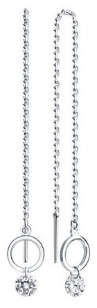 Серьги SOKOLOV 94024383 вес 1.93 г серебро, фианит купить,11998