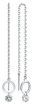 Серьги SOKOLOV 94024383 вес 1.93 г серебро, фианит купить,11998