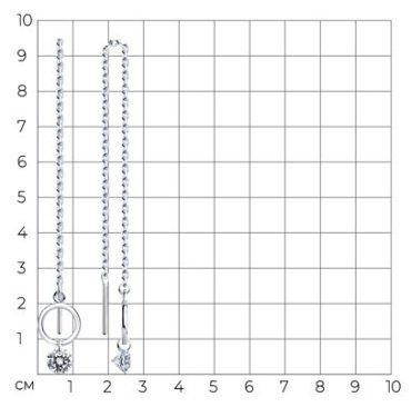 Серьги SOKOLOV 94024383 вес 1.93 г серебро, фианит купить,11998