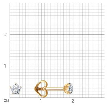 Серьги Diamant 51-122-01365-3_s вес 0.78 г золото, фианит купить,NaN