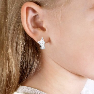 Серьги AQUAMARINE 34312.5 вес 1.83 г серебро, эмаль купить,19391