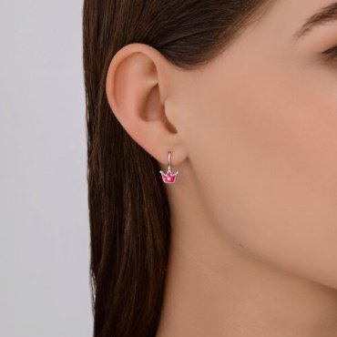 Серьги Diamant 94-120-02219-1_s вес 1.19 г серебро, эмаль купить,9234