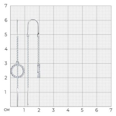 Серьги-цепочки Diamant 94-123-01496-1 вес 1.78 г серебро, фианит купить,10389