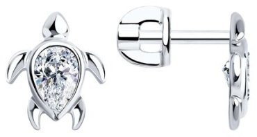 Серьги SOKOLOV 94025721 вес 1.51 г серебро, фианит купить,8898