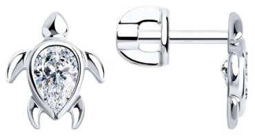 Серьги SOKOLOV 94025721 вес 1.51 г серебро, фианит купить,8898