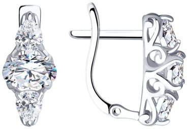 Серьги SOKOLOV 94022296 вес 1.92 г серебро, фианит купить,13999