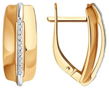 Серьги Diamant 93-220-01744-1 вес 2.64 г серебро, бриллиант купить,60832