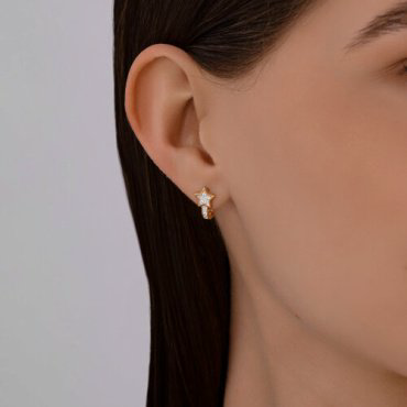 Серьги Diamant 51-120-02826-1_s вес 2 г золото, фианит купить,179100