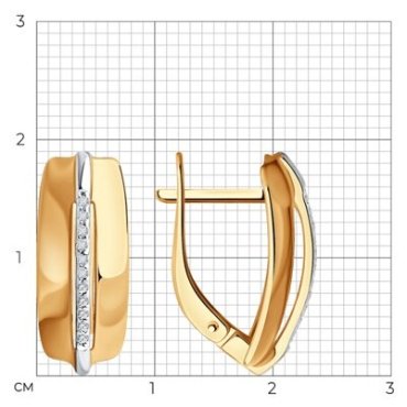 Серьги Diamant 93-220-01744-1 вес 2.64 г серебро, бриллиант купить,60832