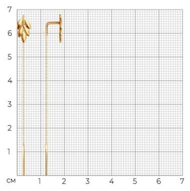 Серьги-цепочки SOKOLOV 0200145 вес 1.1 г золото, без вставок купить,87771
