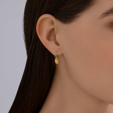 Серьги Diamant 51-120-02857-1_s вес 1.58 г золото, фианит купить,148629