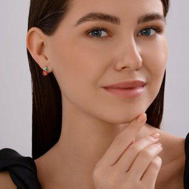 Серьги SOKOLOV 94-120-02200-1_s вес 2.12 г серебро, фианит, эмаль купить,17154