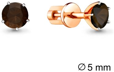 Пусеты AQUAMARINE 4403701 вес 1.5 г серебро, кварц купить,17314