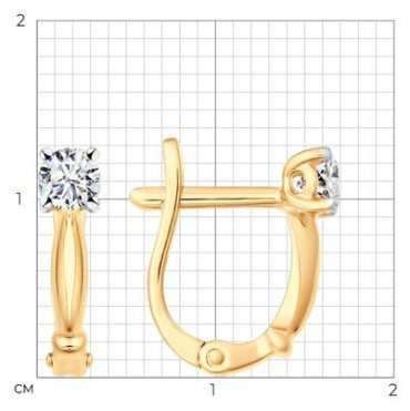 Серьги SOKOLOV 93022378 вес 1.53 г серебро, фианит купить,11284
