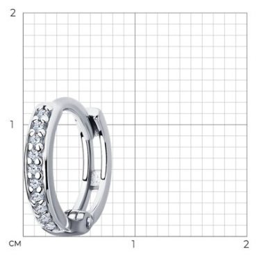 Серьги SOKOLOV 94170274 вес 0.81 г серебро, фианит купить,6192