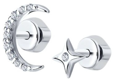 Серьги SOKOLOV 94025747 вес 1.18 г серебро, фианит купить,NaN
