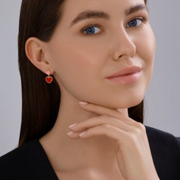 Серьги Diamant 93-122-02232-2_s вес 2.16 г серебро, эмаль купить,13305