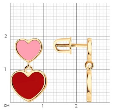 Серьги Diamant 93-122-02232-2_s вес 2.16 г серебро, эмаль купить,13305