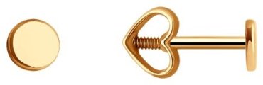 Пусеты Diamant 51-122-02211-1 вес 1.6 г золото, фианит купить,122906