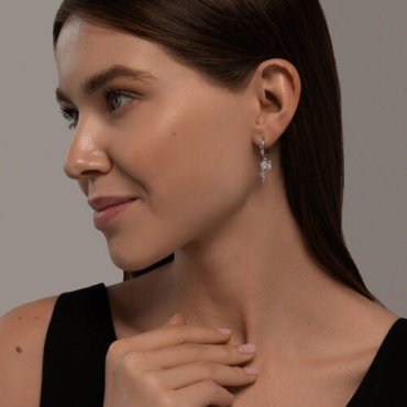 Моносерьга SOKOLOV 94170342_s вес 1.53 г серебро, без вставок купить,NaN