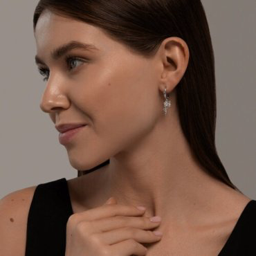 Моносерьга SOKOLOV 94170342_s вес 1.53 г серебро, без вставок купить,NaN