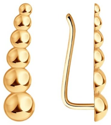 Серьги Diamant 51-120-01653-1 вес 1.16 г золото, без вставок купить,114645
