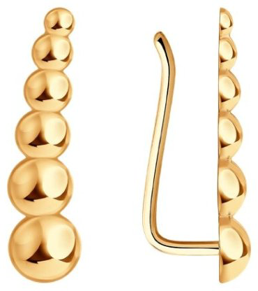 Серьги Diamant 51-120-01653-1 вес 1.16 г золото, без вставок купить,114645
