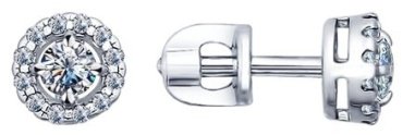 Серьги SOKOLOV 94021761-s50 вес 1.63 г серебро, фианит купить,NaN