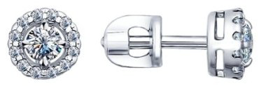 Серьги SOKOLOV 94021761-s50 вес 1.63 г серебро, фианит купить,NaN