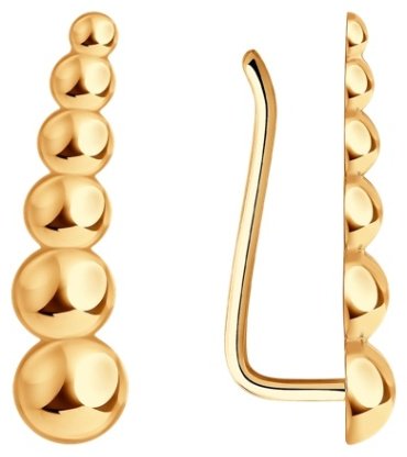 Серьги Diamant 51-120-01653-1 вес 1.16 г золото, без вставок купить,114645