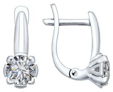 Серьги SOKOLOV 94025662 вес 1.97 г серебро, фианит купить,7729